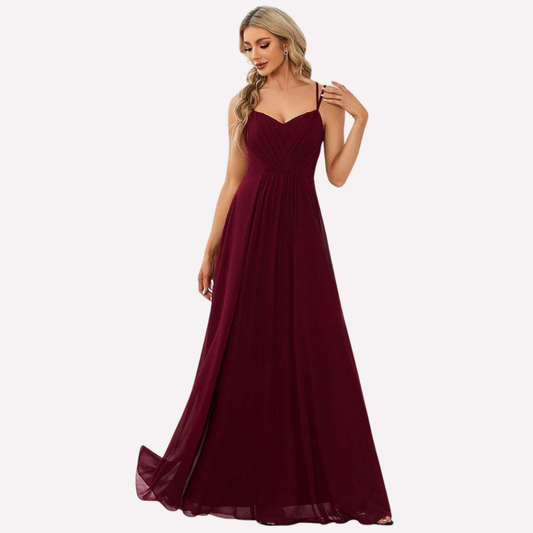 Gallakjole elegant plisseret aftenkjole