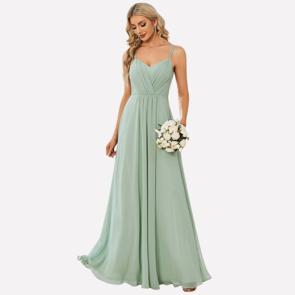Gallakjole elegant plisseret aftenkjole