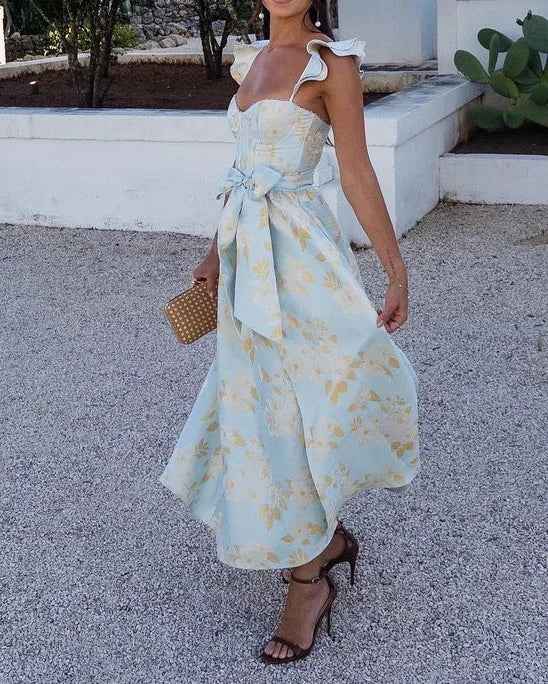 Maxikjole dame elegant romantisk kjole