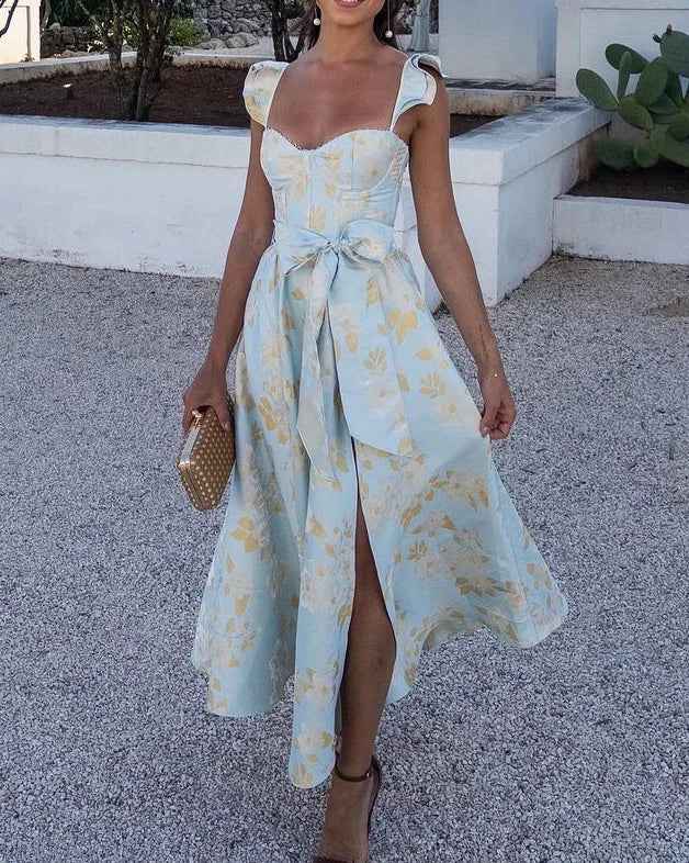 Maxikjole dame elegant romantisk kjole
