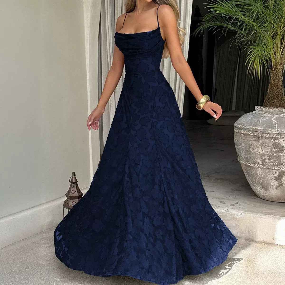 Gallakjole blonde elegant festkjole