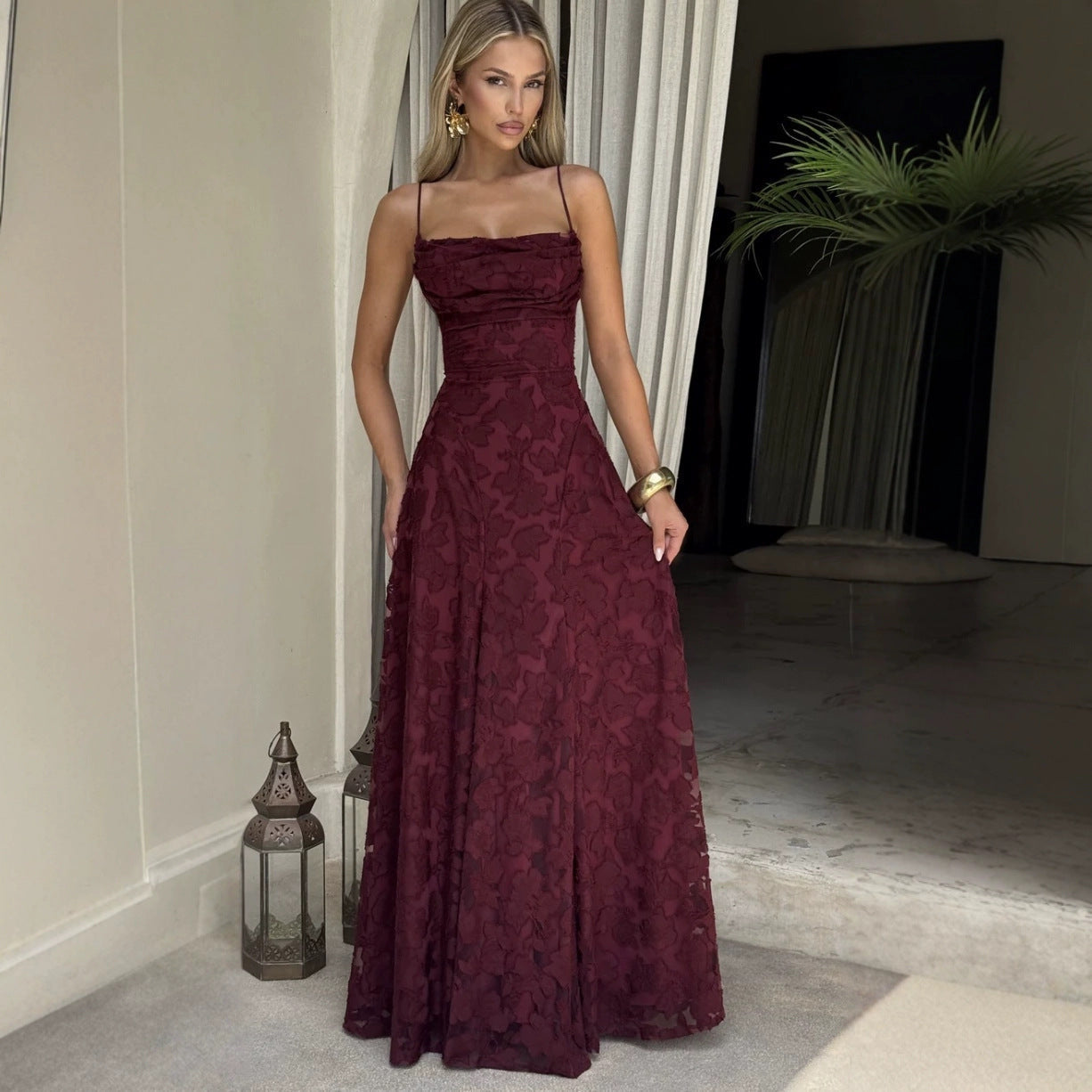 Gallakjole blonde elegant festkjole