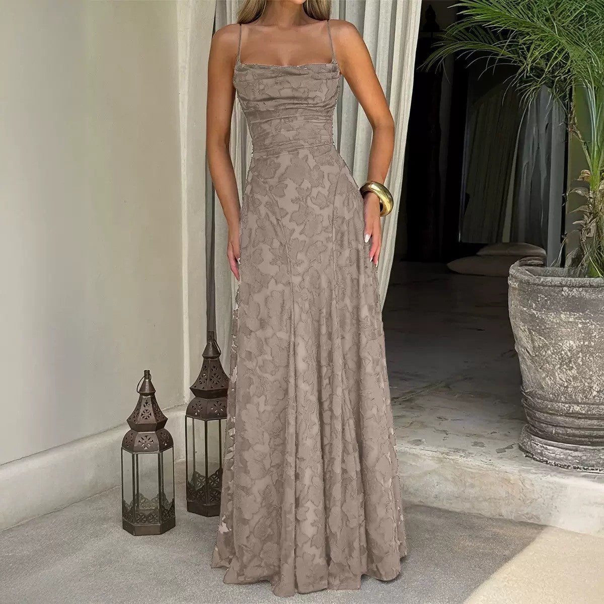 Gallakjole blonde elegant festkjole