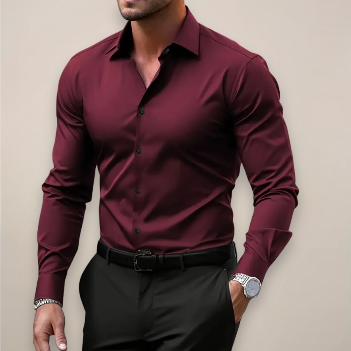 Herreskjorte slim fit elegant beklædning