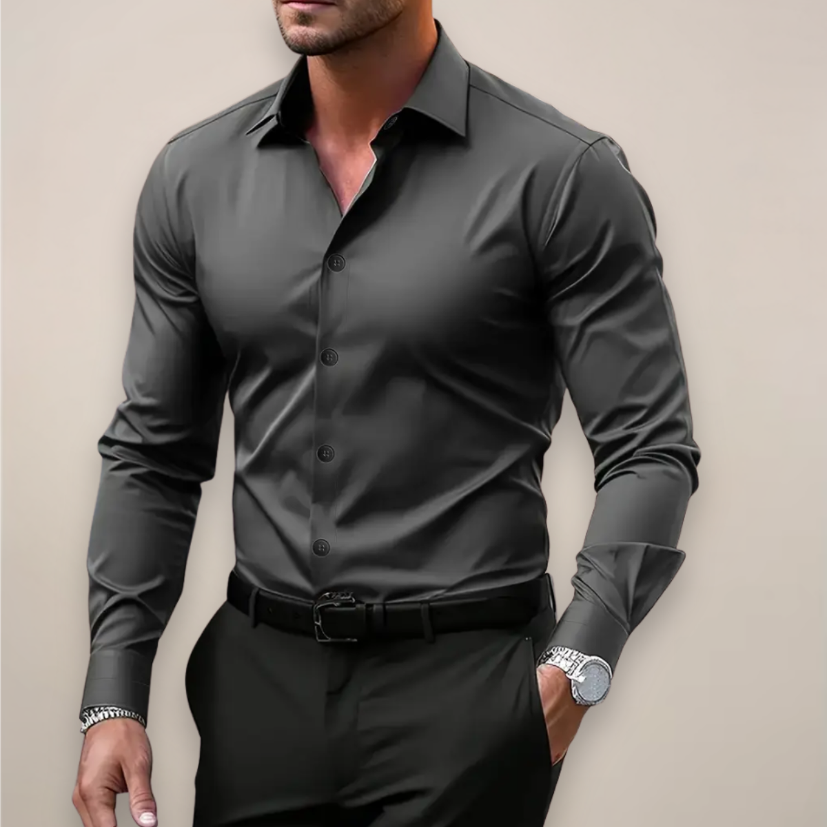 Herreskjorte slim fit elegant beklædning