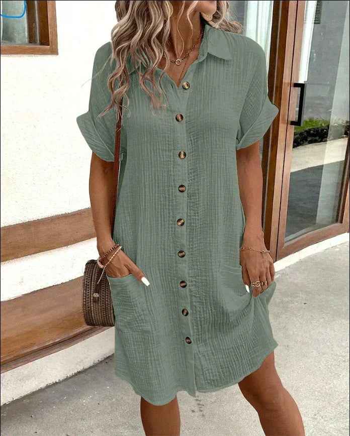Sommerkjole casual elegant sommerlig strandkjole