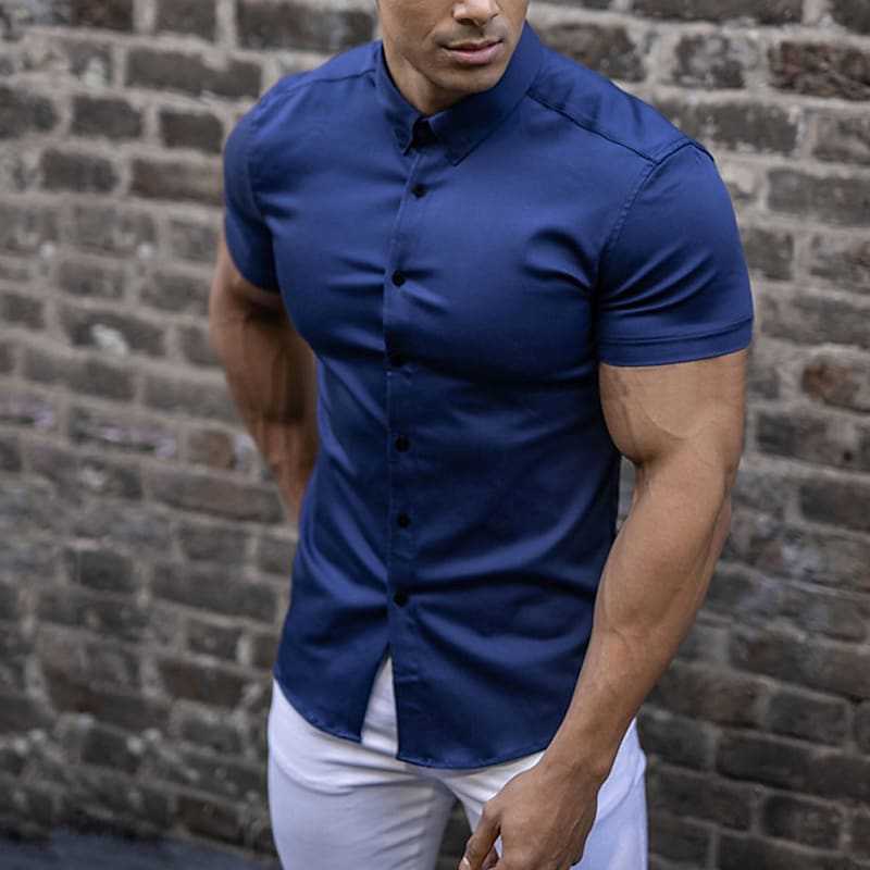 Dame skjorte elegant kortærmet sommer model