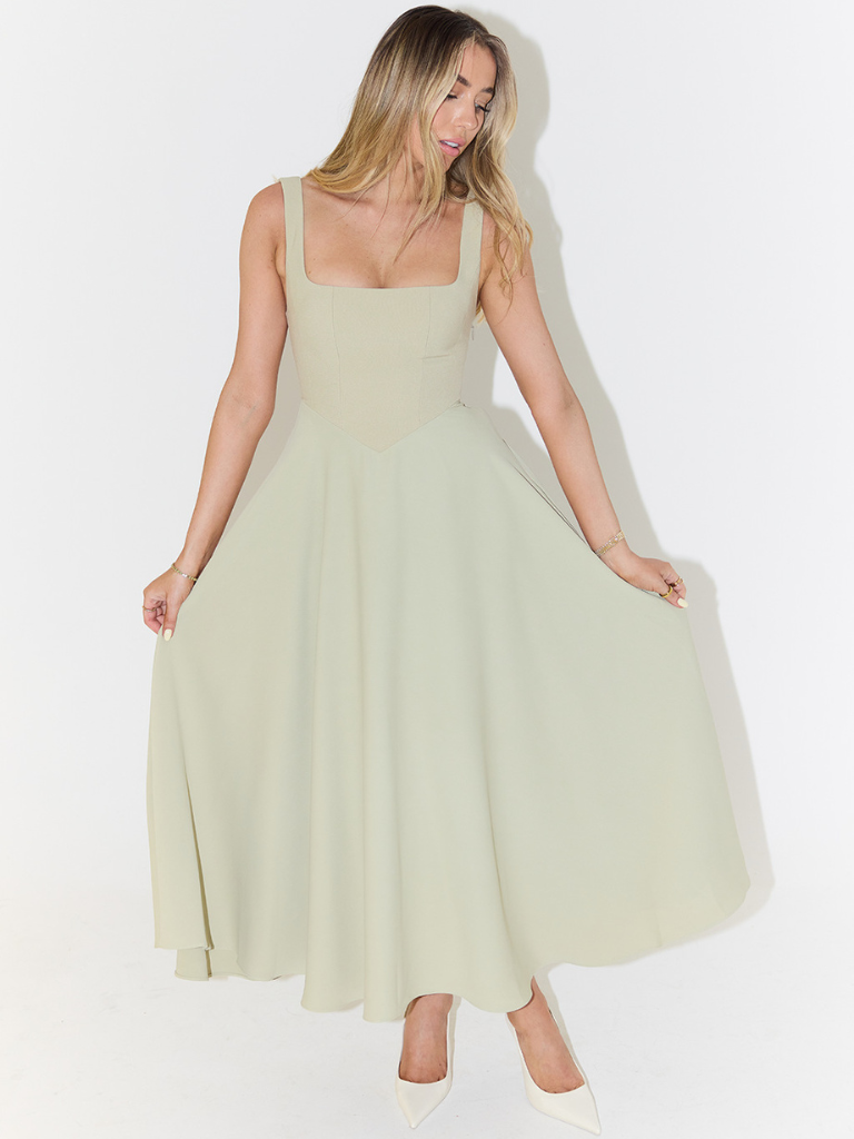 Sommerkjole elegant lang festkjole