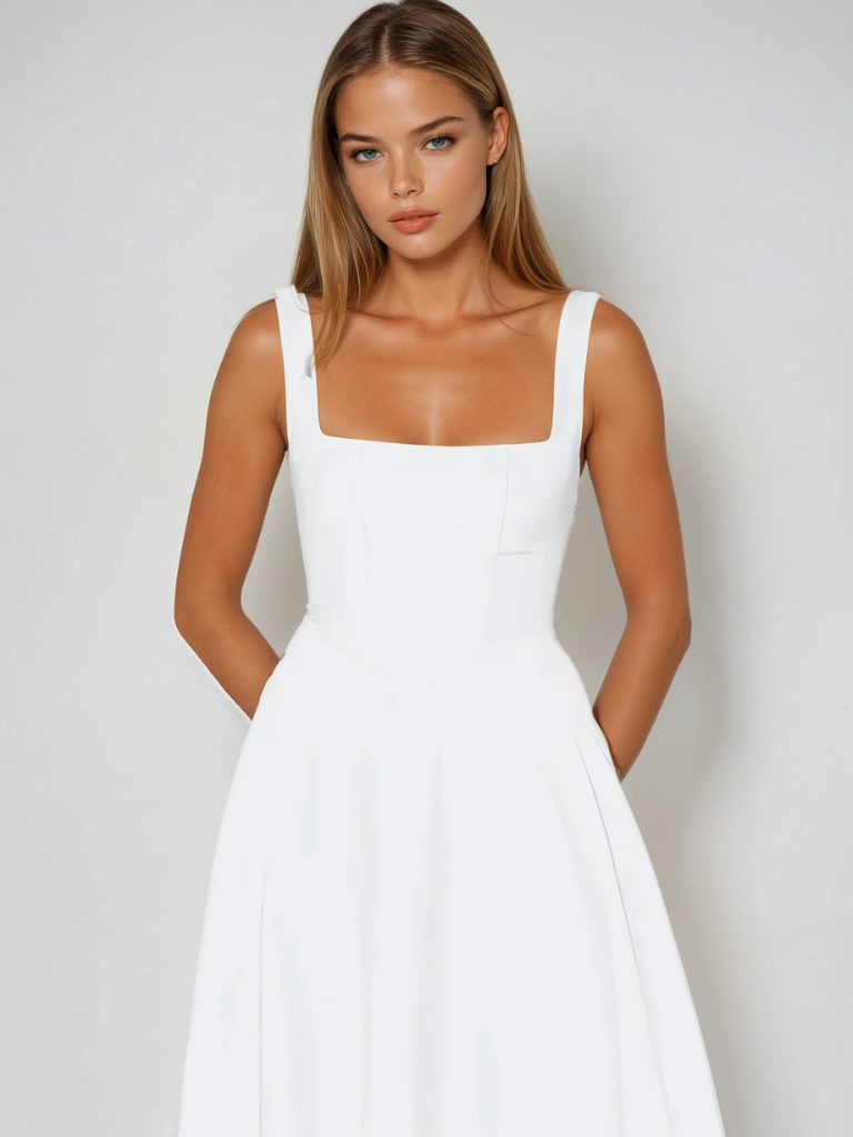 Sommerkjole elegant lang festkjole