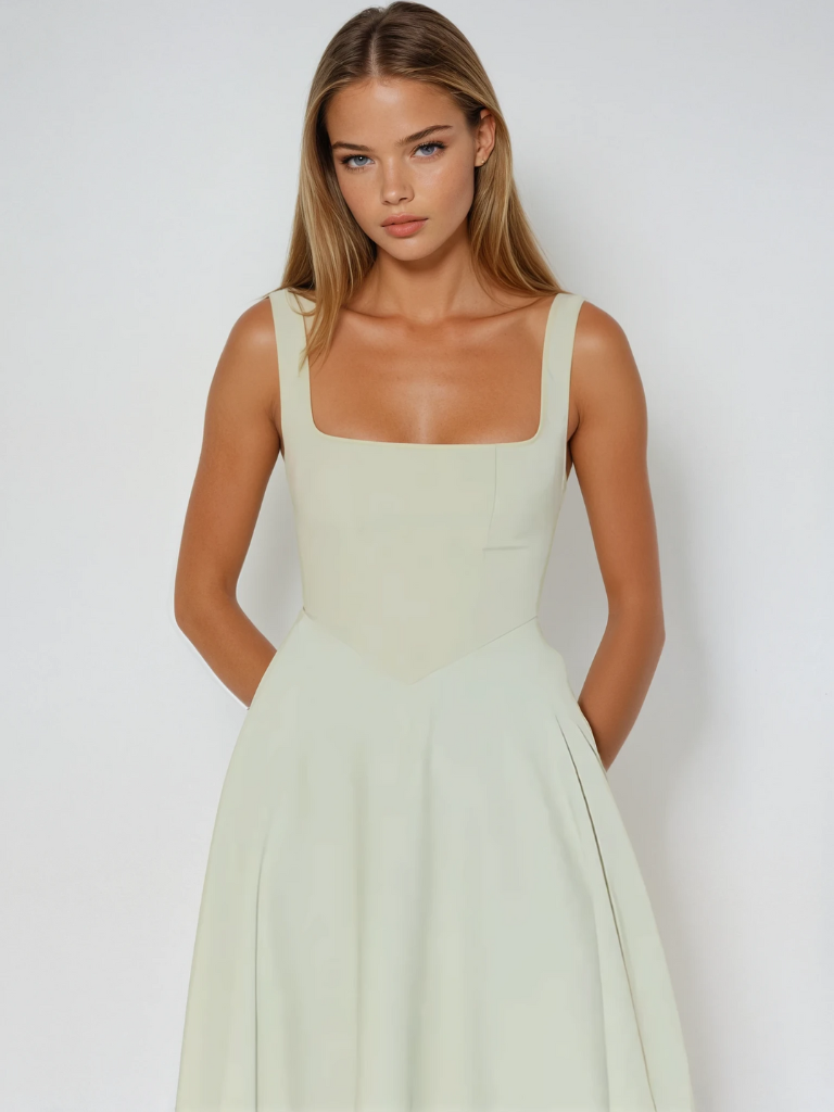 Sommerkjole elegant lang festkjole