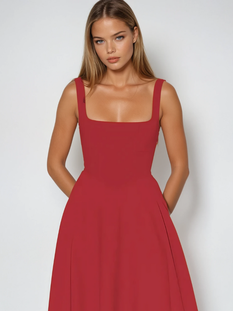 Sommerkjole elegant lang festkjole