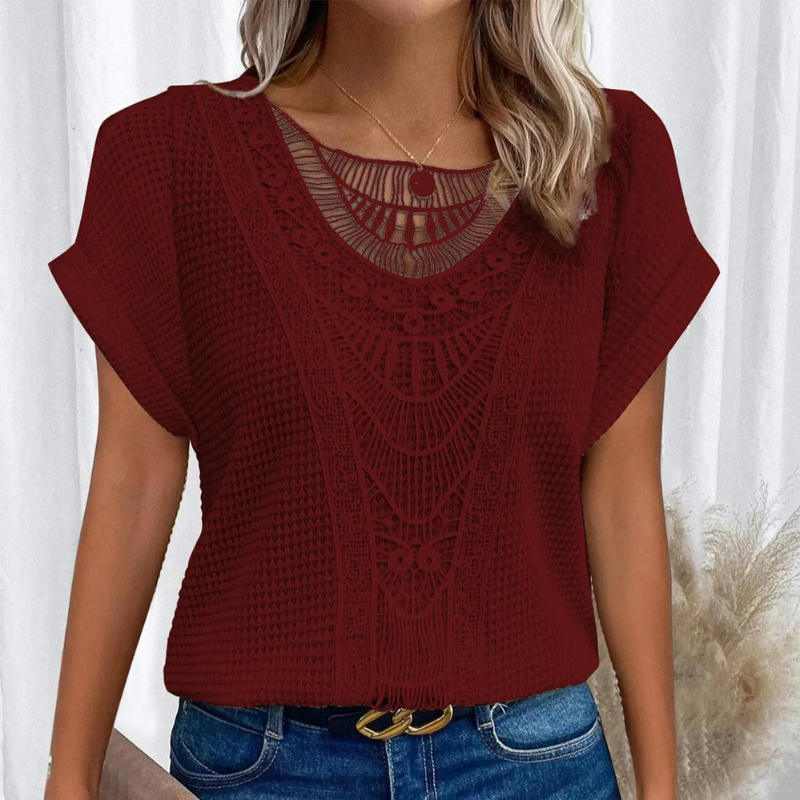 Bluse kvinder elegant blonde sommer top