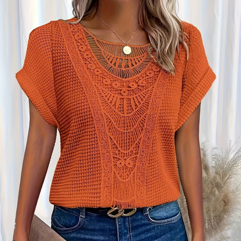 Bluse kvinder elegant blonde sommer top