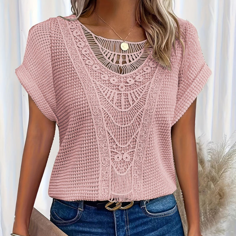 Bluse kvinder elegant blonde sommer top