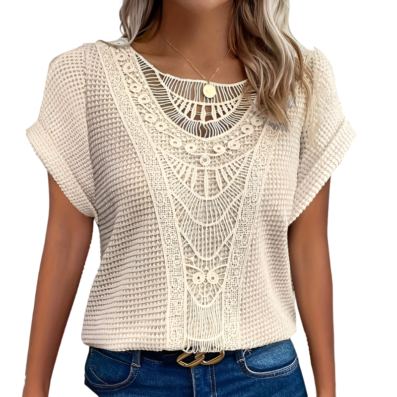 Bluse kvinder elegant blonde sommer top