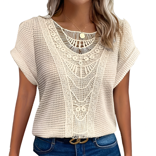 Bluse kvinder elegant blonde sommer top