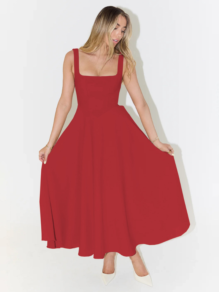 Sommerkjole elegant lang festkjole