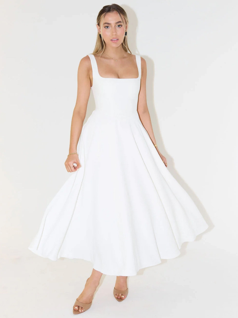 Sommerkjole elegant lang festkjole