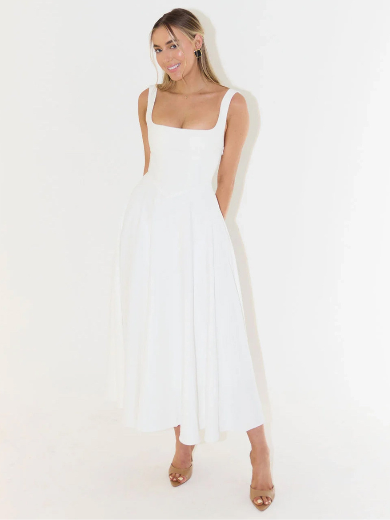 Sommerkjole elegant lang festkjole