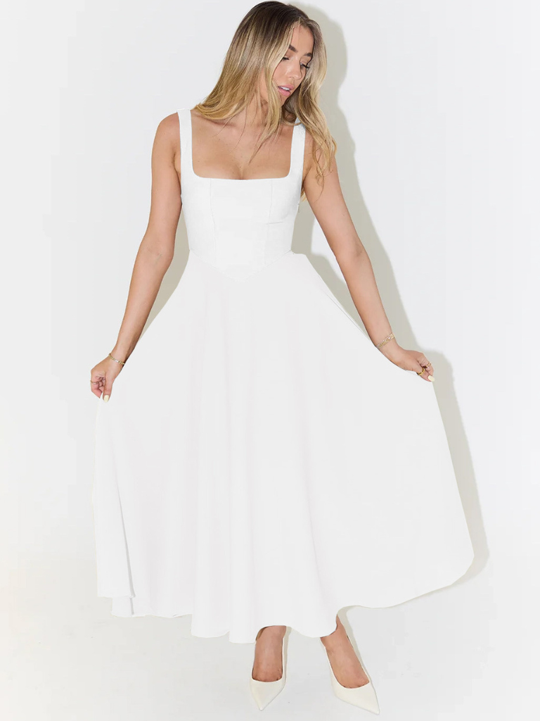 Sommerkjole elegant lang festkjole