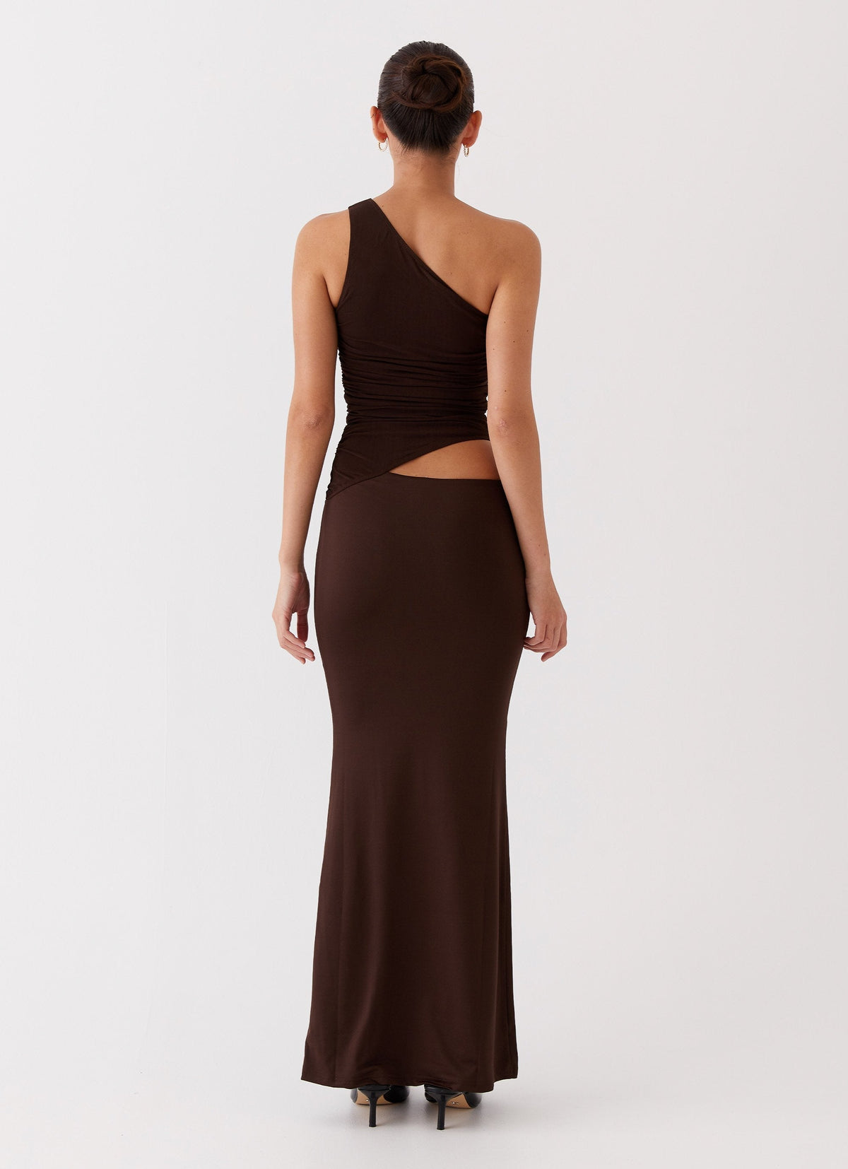 Sommerkjole Dame elegant one-shoulder design