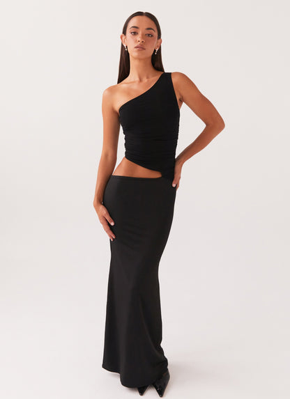 Sommerkjole Dame elegant one-shoulder design