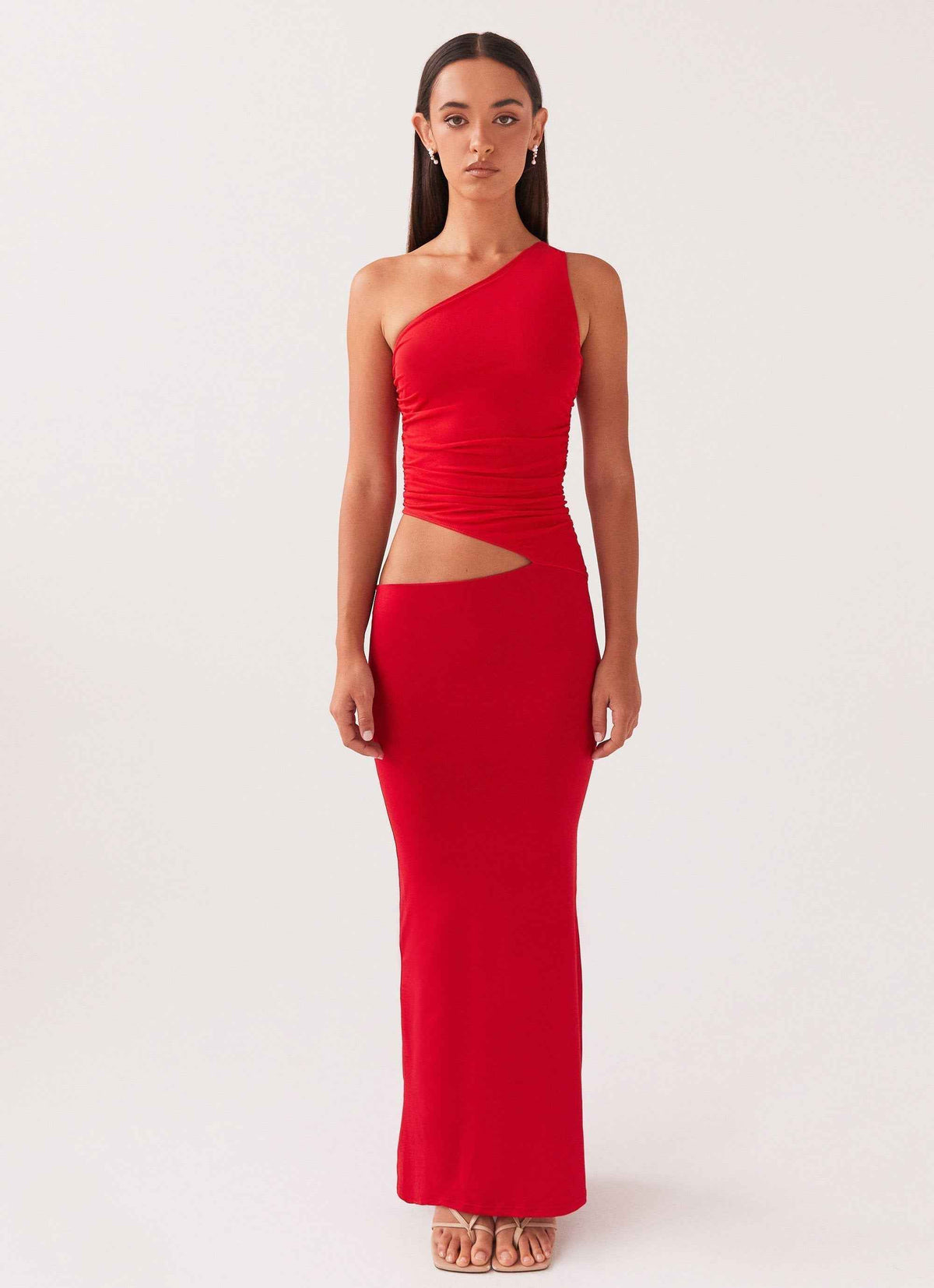 Sommerkjole Dame elegant one-shoulder design