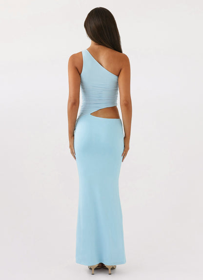 Sommerkjole Dame elegant one-shoulder design