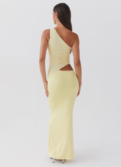 Sommerkjole Dame elegant one-shoulder design