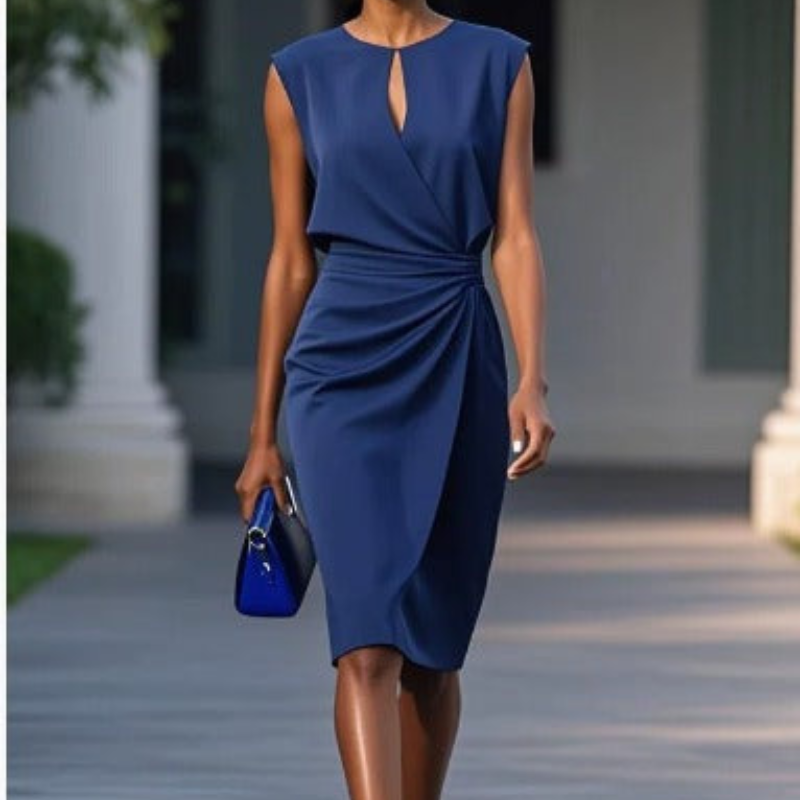 Sommerkjole elegant midi sommerfestkjole