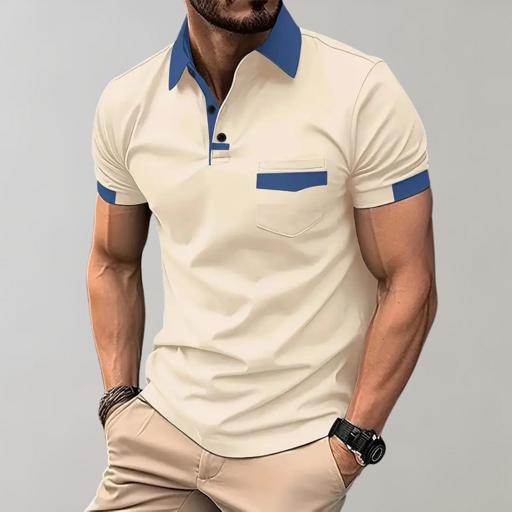 Herre polo casual kortærmet skjorte