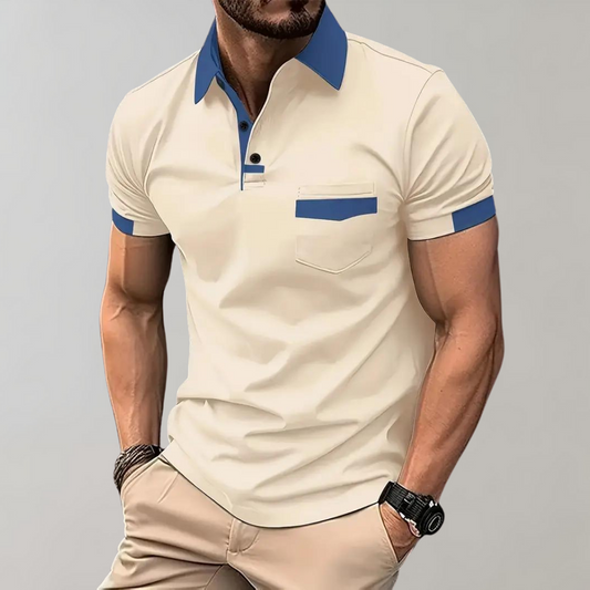 Herre polo casual kortærmet skjorte