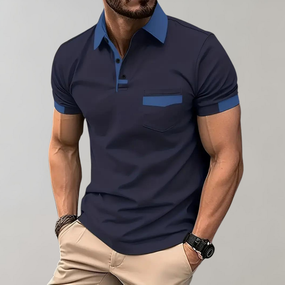 Herre polo casual kortærmet skjorte