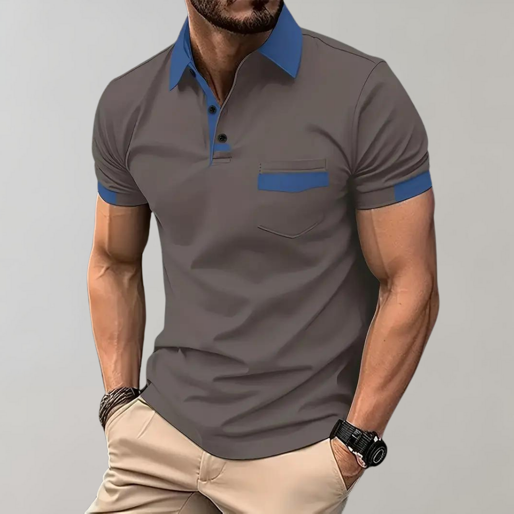 Herre polo casual kortærmet skjorte