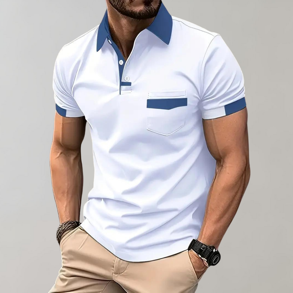 Herre polo casual kortærmet skjorte