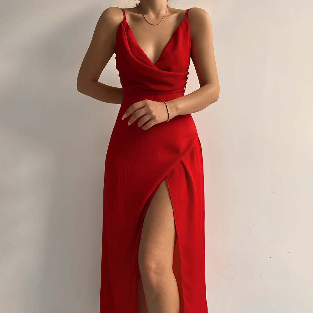 Sommerkjole lang elegant festkjole