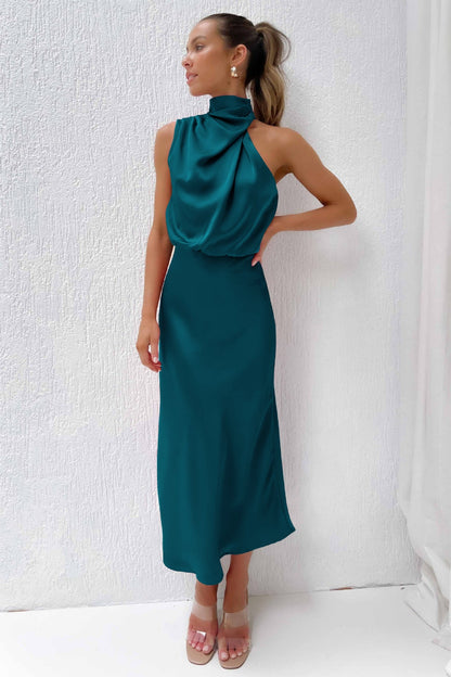 Gallakjole elegant midi aftenkjole