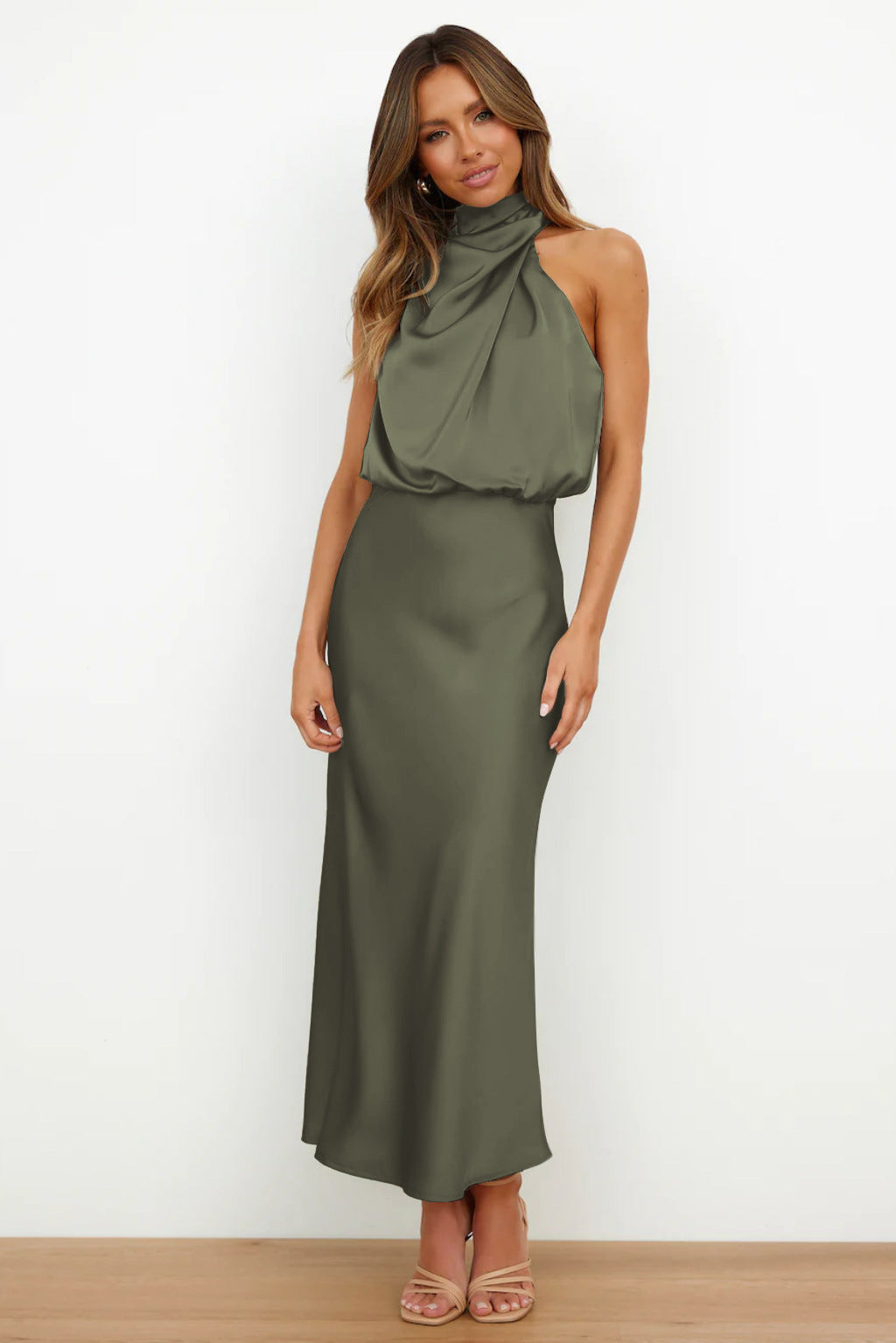 Gallakjole elegant midi aftenkjole