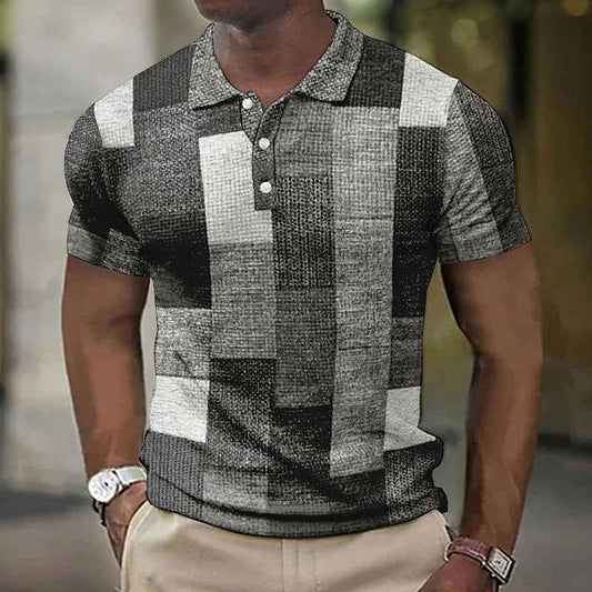 Herreskjorte stilfuld patchwork fritidsskjorte