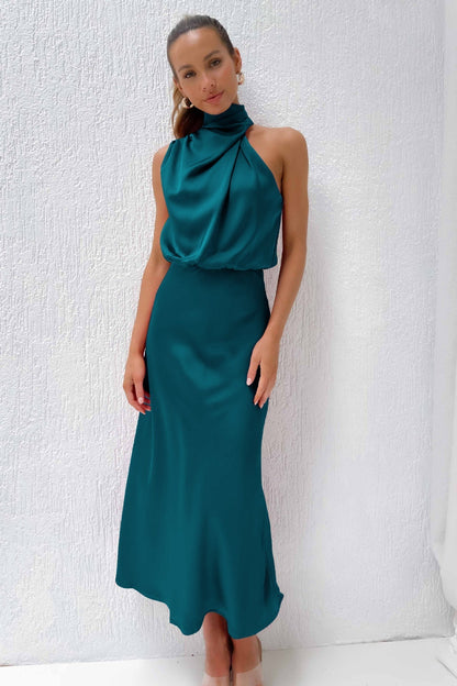 Gallakjole elegant midi aftenkjole