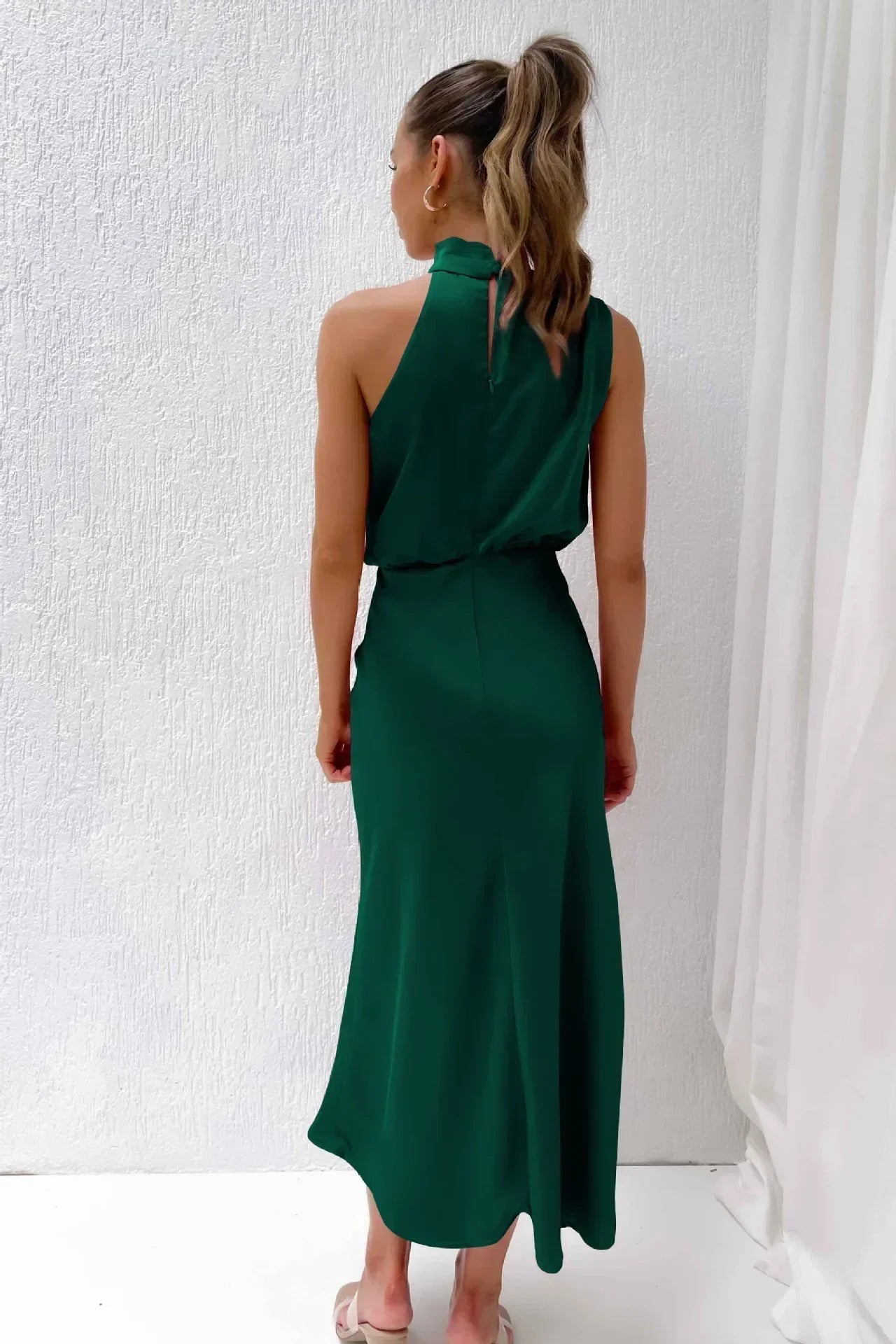 Gallakjole elegant midi aftenkjole