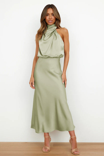 Gallakjole elegant midi aftenkjole