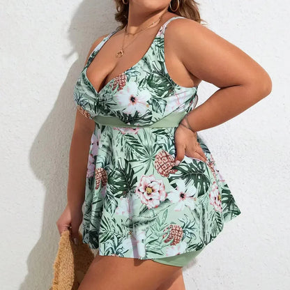 Badekjole Dame blomstret strandkjole