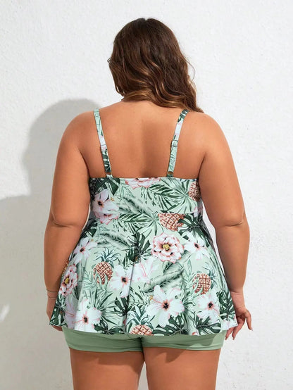 Badekjole Dame blomstret strandkjole