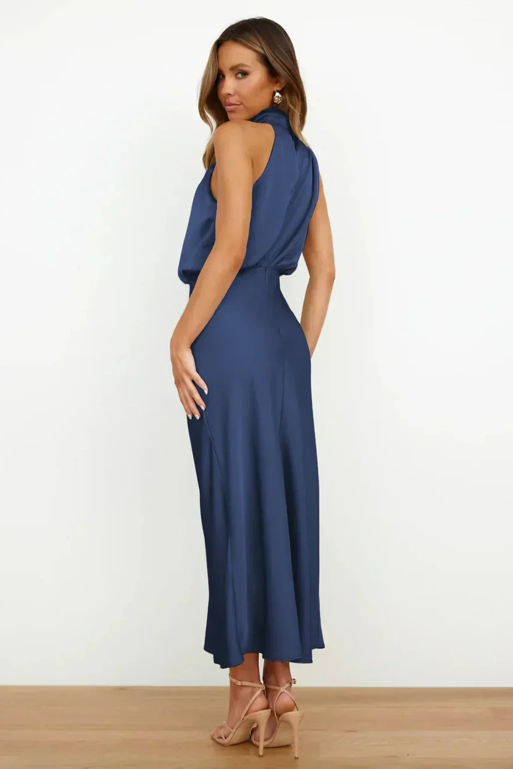 Gallakjole elegant midi aftenkjole