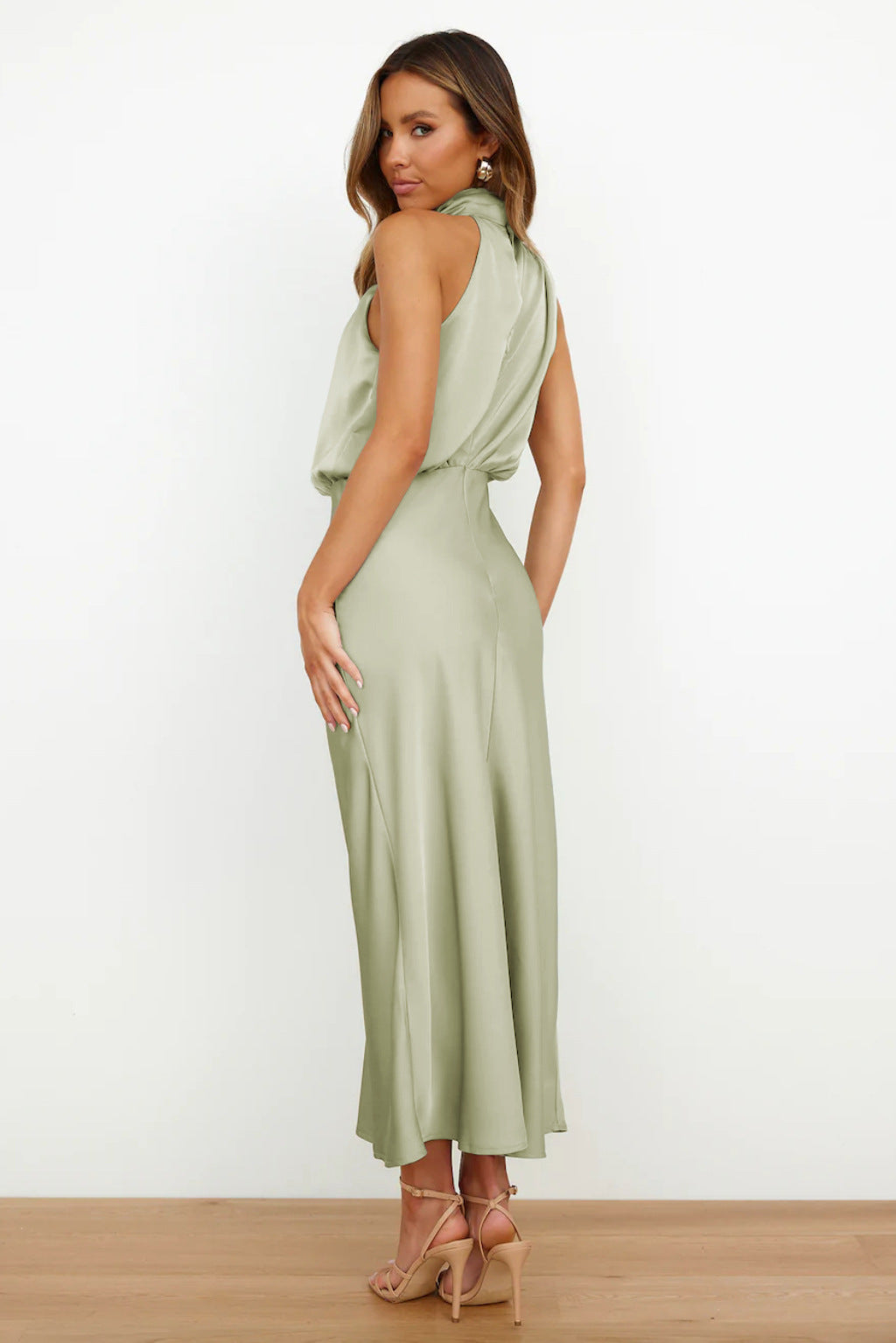 Gallakjole elegant midi aftenkjole