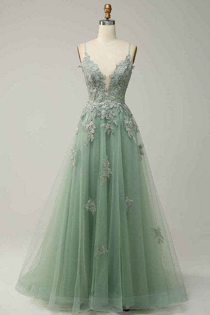 Gallakjole elegant A-linje galla festkjole