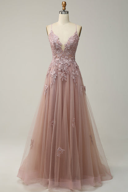 Gallakjole elegant A-linje galla festkjole