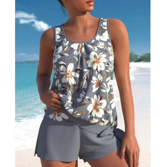 Tankini retro blomstret badedragt kvinde