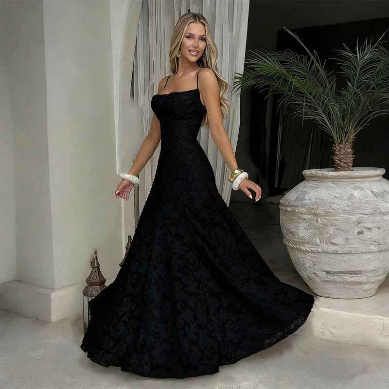Gallakjole elegant blomstret aftenkjole til damer